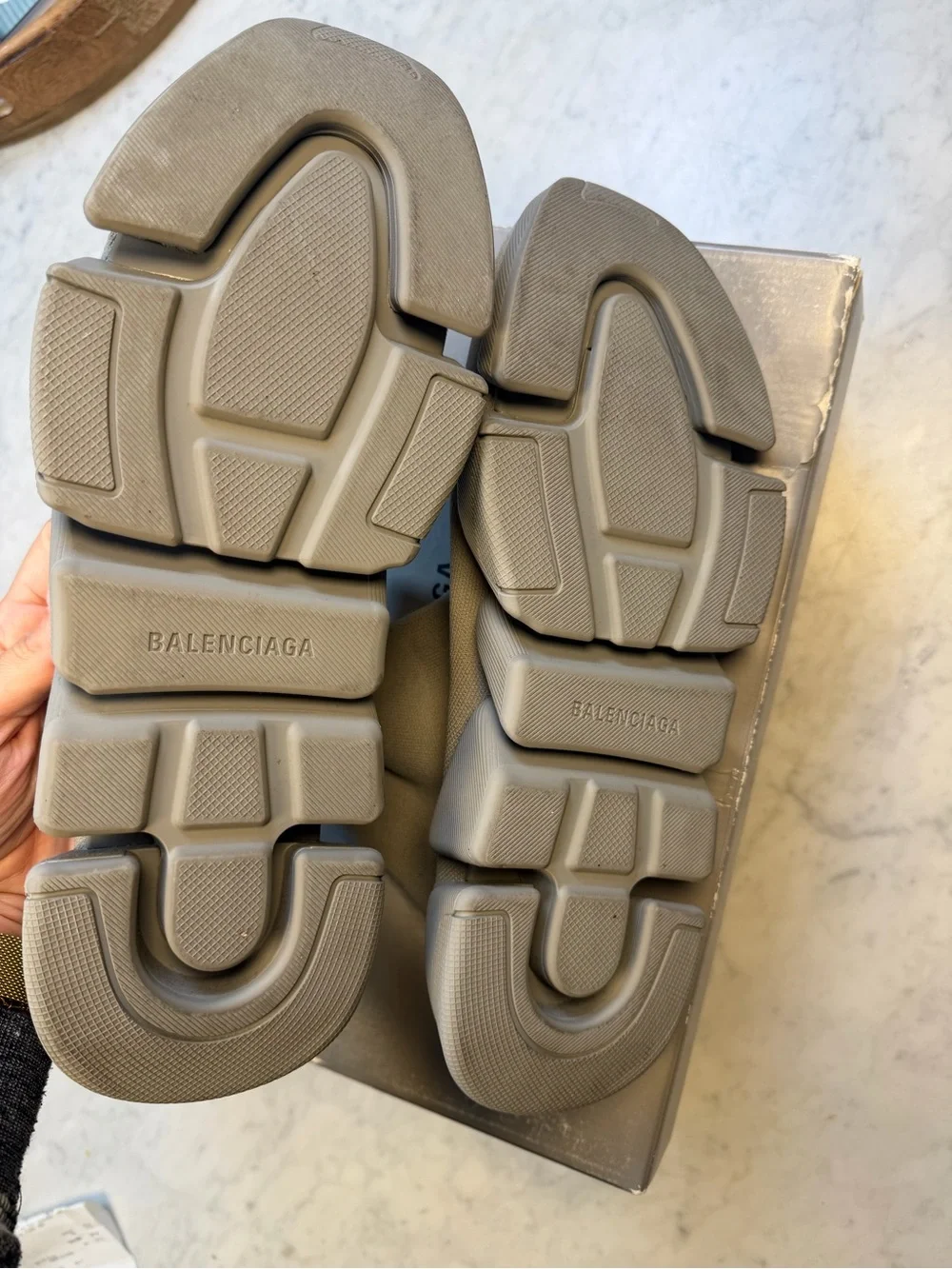 Balenciaga Men’s (size 12) Grey Speed Trainer Sock Sneakers